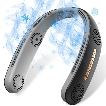 Neck Fan 4 Turbo 6000Mah Portable Neck Fan 360°Cooling Airflow Bladeless Neck Fan Usb Rechargeable With 3 Speeds Adjustment