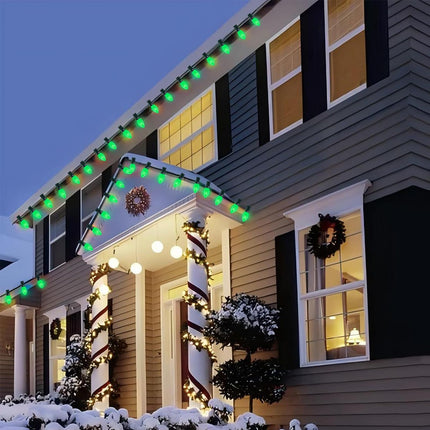 25 Pack C9 LED Green Replacement Bulbs, E17 LED Bulb for Outdoor Christmas String Lights, Energy-Efficient 0.6W LED Green Plastic Christmas Light Bulb, Commercial Grade Dimmable Bulbs