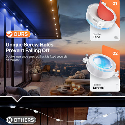 Permanent Outdoor Lights, 100ft with 80 LED Lights, Smart Permanent Outdoor Lights, APP/Voice/Remote IP67 Waterproof Permanent Outdoor Lights for House Work with Alexa, Google Assistant