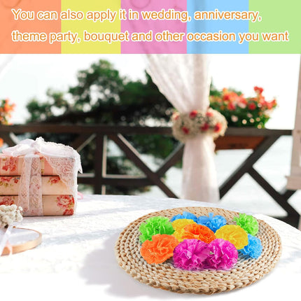 Syhood 50 Pcs Marigold Flower Heads Bulk Mexican Party Decorations Fiesta Supplies Day of The Dead Artificial Flowers with Stems DIY Marigold Garland(Mixed Colors,2.4 Inch)