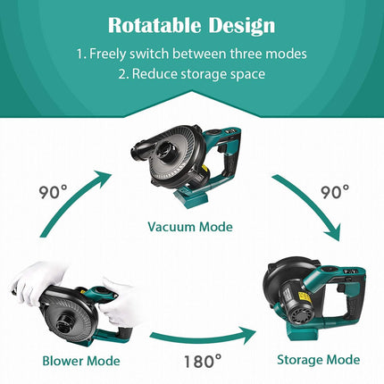 Cordless Leaf Blower, NEU MASTER 2-in-1 Portable leaf Blower & Vacuum with 20V 2.0Ah Lithium Battery & Charger, Electric Leaf Sweeper with 7 Variable Speeds for Blowing Leaf/Clearing Dust & Light Snow
