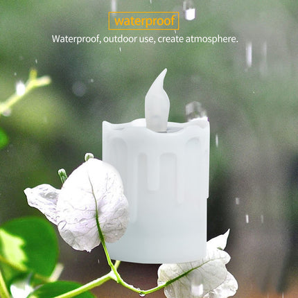 Solar Candle Light, White Light, Solar Charging Tea lamp, 6 fire Wax Lights, Suitable for Weddings, Valentine's Day, Halloween, Christmas, Garden Decoration, etc.