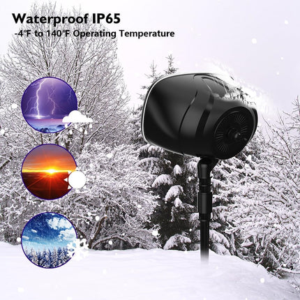 Elec3 Christmas Projector Lights Outdoor, RGBW Christmas Snowfall Projector Lights Rotating Falling Snow Projector with Remote Control Landscape Lights for House Yard Garden Halloween Christmas Decor