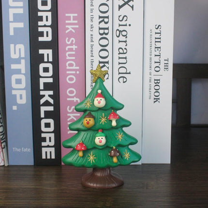 4.5 Inch Resin Tabletop Christmas Tree - Perfect for Desk, Office, or Bedroom - Adorable Miniature Christmas Tree Decorations - Great