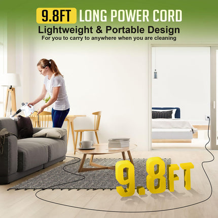 Multisurface Handheld Steam Cleaner With 11Pieces Accessories, 15.2Oz All Natural Pressurized Steamer For Cleaning, Multipurpose Steam Cleaner For Home To Remove Dirt, Grout, Tile, Grease And More
