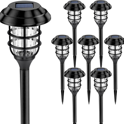 Solpex Solar Lights For Outside, Solar Outdoor Lights 8 Pack, Up To 10 Hrs Auto On/Off Garden Lights Waterproof, Solar Powered