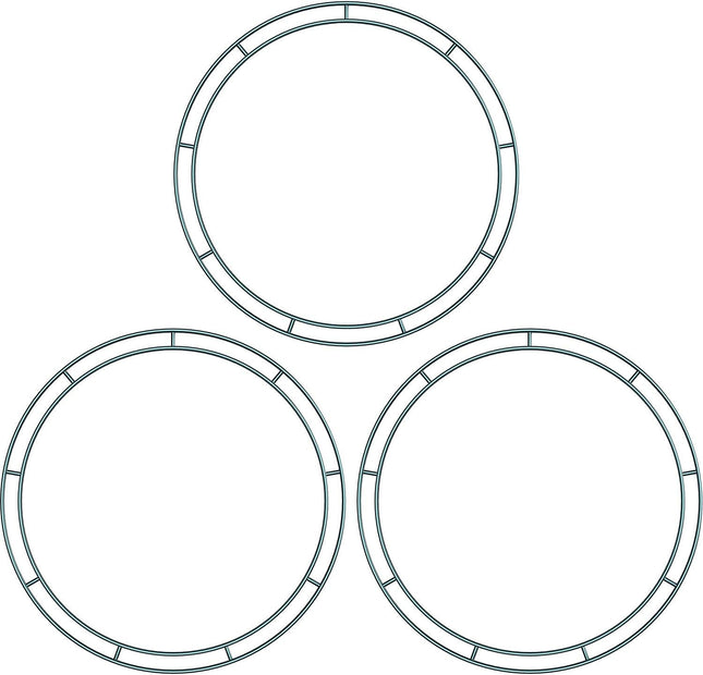3 Packs Christmas Dark Green 12 Inches Wire Wreath Rings Wire Wreath Frame for Year Valentines Decoration (Style B)