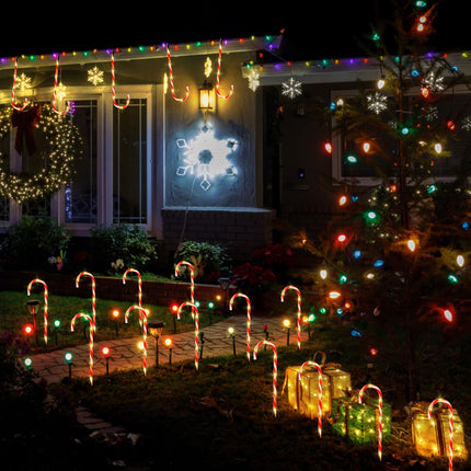 22" Candy Cane Lights Outdoor Pathway 2PK 12 PCS Candy Cane Christmas Decorations 8 Modes Solar Candy Cane Lights Total 15FT Christmas Pathway Lights Outdoor for Xmas Yard Garden Walkway Driveway