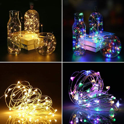 ER CHEN 2 Pack Dimmable USB String Lights, 33ft 100 LED Warm White & Multi-Color Changing Fairy Lights with Remote&Timer, 8 Modes Silver Coated Copper Wire Lights for Bedroom, Patio, Party