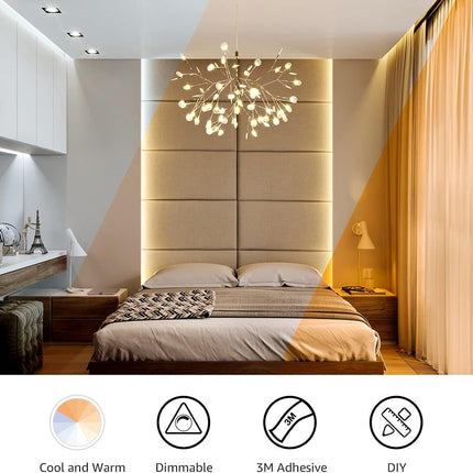 Lepro LED Strip Light, 3000K-6000K Tunable White, 32.8ft Dimmable Bright LED Tape Lights, 600 LEDs 2835, Strong 3M Adhesive, Suitable for Christmas Decorations, Home, Kitchen, Under Cabinet, Bedroom