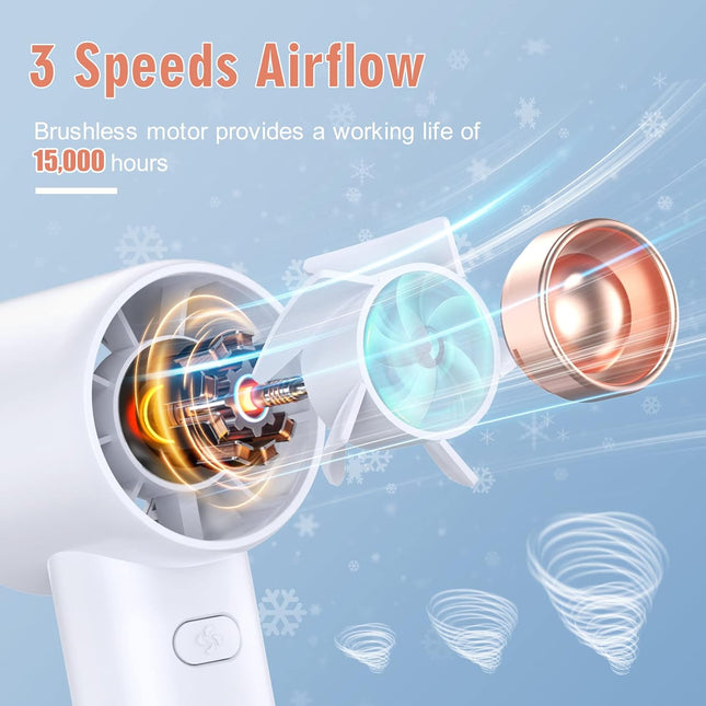 Handheld Fan, Mini Portable Fan With 3 Speeds, Ultra Quiet, Lightweight, Usb Rechargeable Battery Operated Personal Fan, 12 Hours