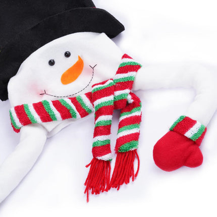 Christmas Tree Topper Snowman Hugger Santa Christmas Tree Topper Xmas Holiday Winter Wonderland Party Decoration Ornament Supplies