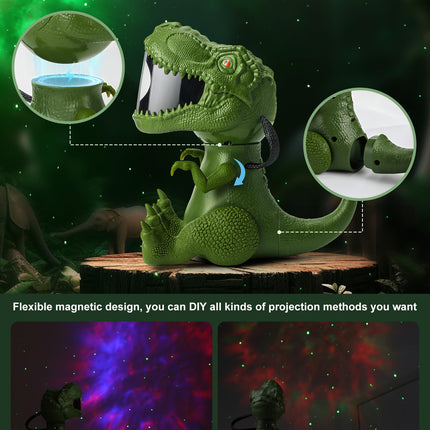Dinosaur Star Projector Night Light: Galaxy Projector Light for Kids Bedroom Ceiling Decor Christmas （Green）