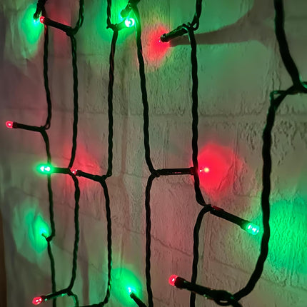 Extra-Long 95FT 240LED Green Wire Christmas String Lights for Outdoor/Indoor, Christmas Lights with 8 Modes, Plug in Outdoor/Indoor String Lights Easter Christmas decorations Party Wedding (Red&Green)