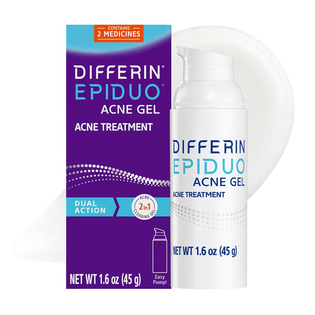 Differin Epiduo Acne Gel Adapalene 0.1% + Benzoyl Peroxide 2.5%