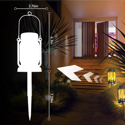 Styleonme Decor Mobile Outdoor Solar Lanterns, Solar Waterproof Dog Lights with Butterfly, s for Women Men Dog Lovers s, Hanging Dog Lanterns with Stake for Yard Lawn Garden Decor