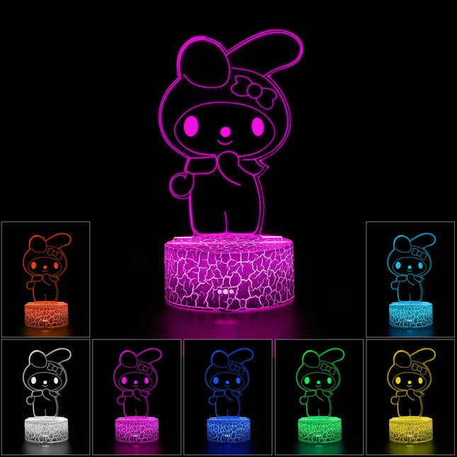 Night Light,3D LED Lamp,7 Color Light for Christmas s,Gradual Changing Touch Switch USB Table Lamp for Holiday s or Home Decorations (10)