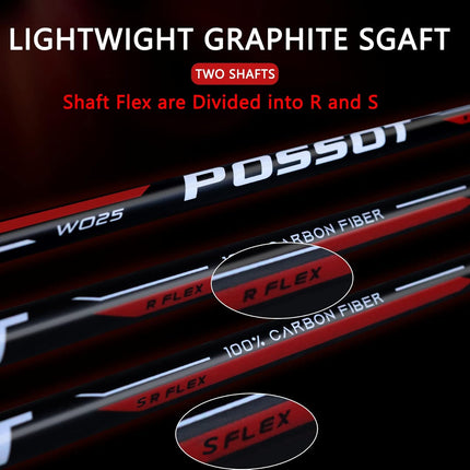 POSSOT Golf Driver, Titanium Golf Drivers for Men Right Handed 10.5 Degrees of Loft, 45 Inch Driver Golf Club Available in Regular and Stiff Graphite Shaft, 470CC