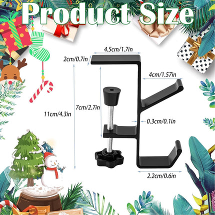 3 Pack Christmas Stockings Holder Hanger,Metal Hooks for Hanging Christmas Stockings,Stocking Holders for Mantle for Christmas Decorations