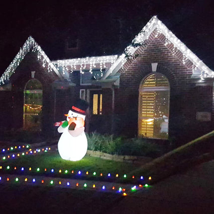 d Solar Christmas Icicle Lights,304 LED Outdoor Christmas Decorations 8 Modes Waterproof Solar Icicle Lights for Patio Yard Garden Wedding Party House Xmas Tree Roof Decorations(Cool White)
