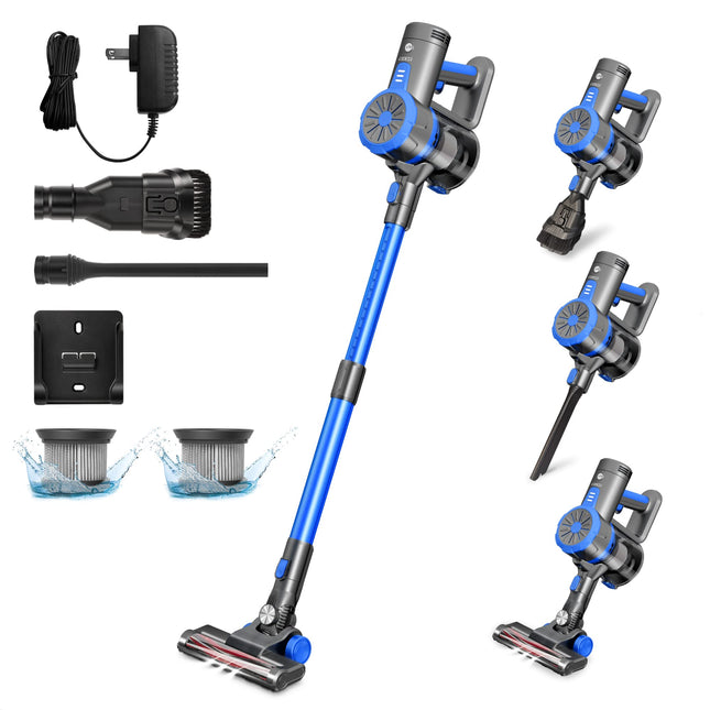 Cordless Stick Vacuum Cleaner, 45 Minutes Runtime, 4 In 1 Lightweight Stick Vacuum 200W, 3 Power Modes, Hepa Filter For Hardwood Floors, Carpet, Pet Hair, Car E20 Pro