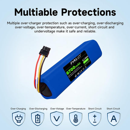 Brr2P4S5200S 6700Mah Battery For Xiaomi Mijia Xiaowa Roborock S50 S51 S52 S55 Mijia S5 S6 Pure T4 T6 1St And 2Nd Generation Robot Vacuum Cleaner