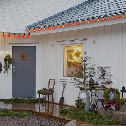 25 Pack Christmas Red Replacement Bulb, C9 Ceramics Red Christmas Light Bulb for Indoor Outdoor Patio Christmas Halloween Party String Lights, 7 Watt Red Night Light, C9/E17 Intermediate Base