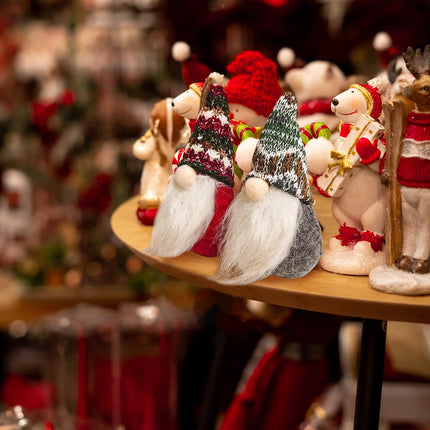 Christmas Gnomes Ornaments, 10 Pieces Handmade Swedish Plush Elf Doll Tree Hanging Gnome Christmas Decorations for Holiday Decor