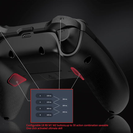 Asura 2 Pro PC Game Controller Wireless Gamepad Hall Effect Trigger Joystick For Windows 7 8 10 11,Android TV,Steam,Tesla,Simulator,with Programmable M Buttons (Black)