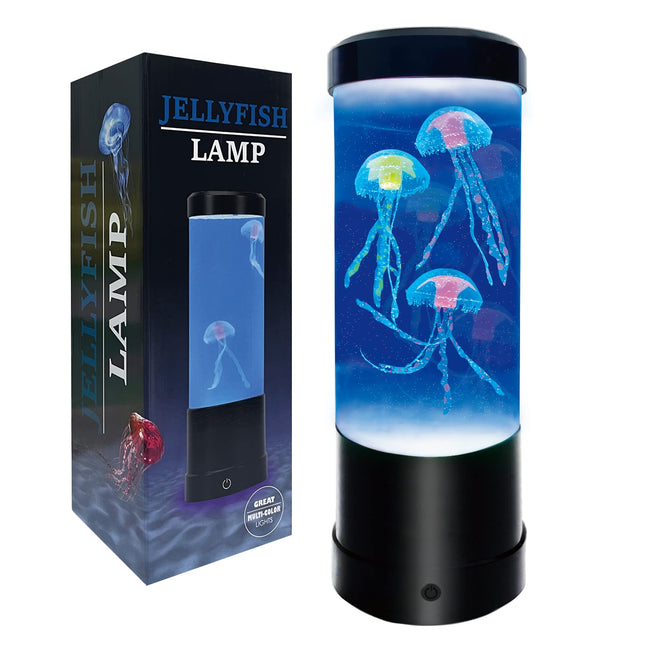 Jellyfish Lamp,7 Color Changing Aquarium Light,USB/Battery Bubble Jellyfish Night Light,Desk Mood Lamp for Home Bedroom Room Office,Tower Jelly Fish Light Lamp Present Decor for Kids Girls Adults Boys