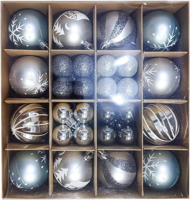 Silver Christmas Tree Ball Ornaments, Christmas Garland Ball Ornaments Shatterproof Christmas Garland Ornaments, Silver Ornaments for Christmas Tree Christmas Tree Garland Ornaments