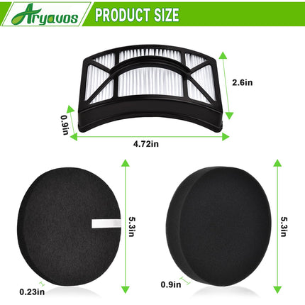 Filter For Bissell Cleanview 2486, 2487, 2488, 2489, 24899, 2490, 2491, 2492, Powerclean 2494 Vacuum, Compare To Part 1608225, 1604130, 1601972, 2 Hepa +2 Foam & Felt Filters