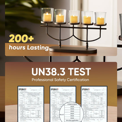 Homemory 24Pack Flameless LED Votive Candles, 200+Hour Long Lasting Electric Fake Candles, Battery Operated Tealights in Warm White for Christmas, Wedding Decor (Ivory Base, Batteries Included)
