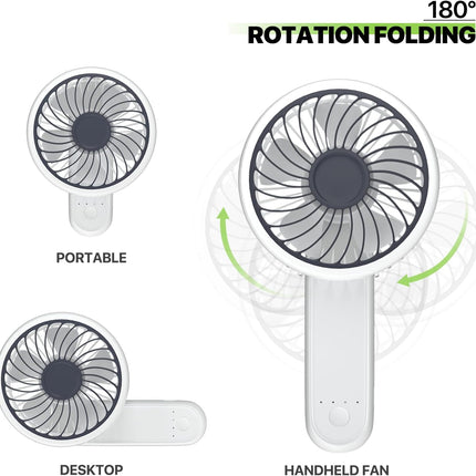 Magshion 3Inch Battery Operated Rechargeable Fan Portable Handheld Personal Fan