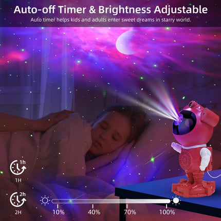 Galaxy Projector for Kids Room, Astronaut Starry Night Light with Bluetooth Sound Effects,360° Adjustable with Remote, Star Galaxy Projector for Room Decoration,Holiday,Christmas,Halloween