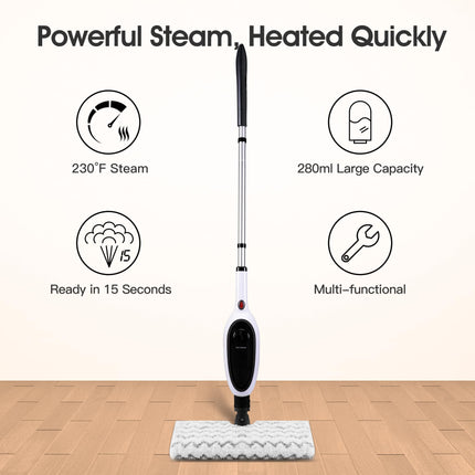 Steam Mop Multifunction Floor Cleaning Detachable Steam Cleaner For Hardwoods,Tiles,Carpet Cleaning