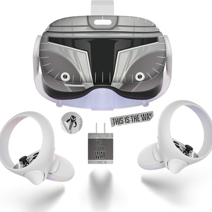 Space Helmet Full Wrap Skin Decal for Oculus Quest 2 - Protective Vinyl Sticker Cover Accessories, Grey