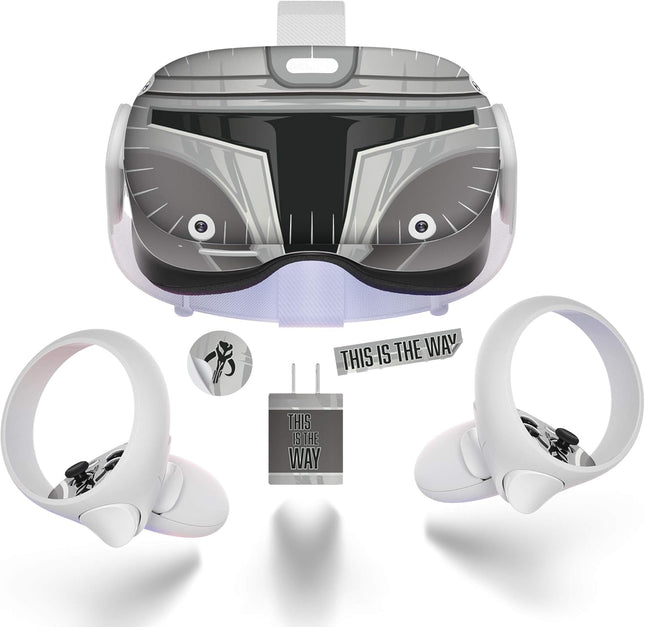 Space Helmet Full Wrap Skin Decal for Oculus Quest 2 - Protective Vinyl Sticker Cover Accessories, Grey