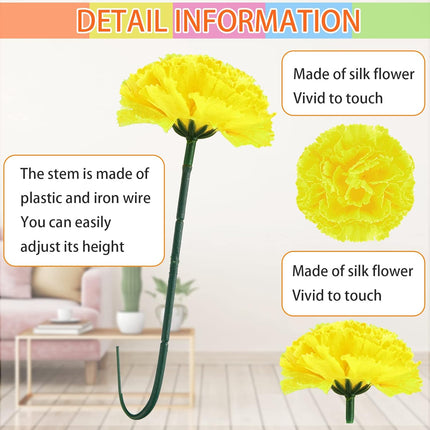 Syhood 50 Pcs Marigold Flower Heads Bulk Mexican Party Decorations Fiesta Supplies Day of The Dead Artificial Flowers with Stems DIY Marigold Garland(Mixed Colors,2.4 Inch)