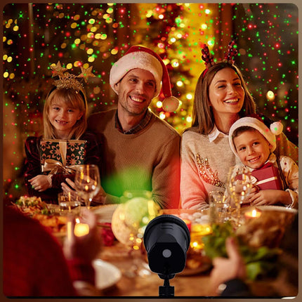 Laser Christmas Lights Outdoor Decorations, Garden Laser Lights, Red and Green Stars Landscape Lights with RF Remote, IP65 Waterproof, Cold-Resistant, Christmas Projector Lights for Party Festivities