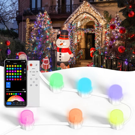 200 LED Christmas String Lights - 76ft Smart String Lights with 111 Scene Modes, Color Changing Christmas Lights App Controlled, Work with Alexa & Google for Outdoor Christmas, IP65 Waterproof