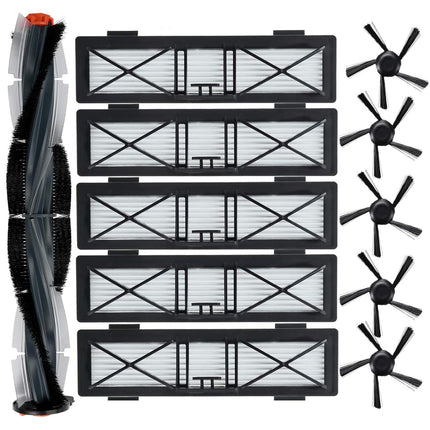 Accessories Kit Compatible For Neato D Series D75 D80 D85 Connected D3 D4 D5 D6 D7 D8 D9 D10 Robotic,1 Main Brush,5 Hepa Filter, 5 Side Brush