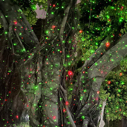 Garden Lights Outdoor Laser Christmas Light Moving Star Projector (Red Green)