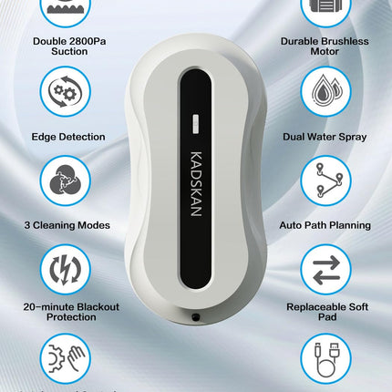 Window Cleaning Robot, Automatic Window Cleaner Robot, Electric Washing Tool, Insideoutside, Smart Cleaning Machine With Dual Water Spray Technology, Edge Detection, Hcr31