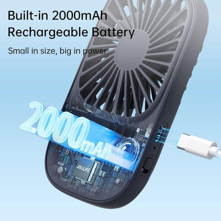 Jisulife Handheld Mini Lash Fan With Bracket, Small Portable Usb Rechargeable Personal Makeup/Eyelash Fan With 3 Speeds For Women