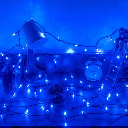 120LED 49FT Fairy String Lights with Remote and USB Powered, 8 Modes for Indoor and Outdoor Decorations (Blue)