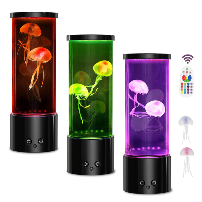 Jellyfish Lamp, 17 Color Changing Jelly Fish Tank Mood Lamps for Home Office Room Desktop Decoration, Jellyfish Aquarium Night Light Christmas s for Kids Teens Girls Boys Adults