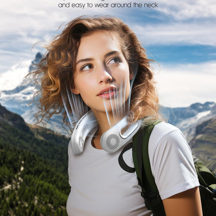 Neck Fan, Hands Free Bladeless Neck Fans Portable Rechargeable, 360° Cooling Neck Fan, 4 Speeds, Quiet, 5200 Mah Battery Operated