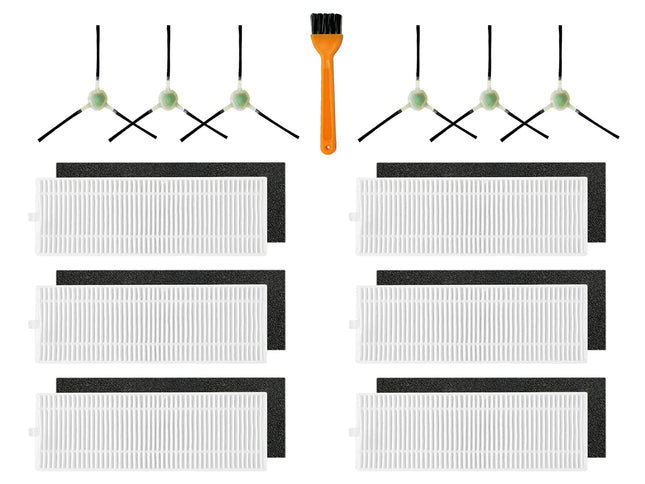 12Pack Parts Accessories Compatible With Lefant M201 T800 U180 T700 M520 M571 Okp K7 K8 L3 Moosoo Mt501 Mt710 Mt720 M501B Vacuum Cleaner, Hepa Filters Side Brushes Not For M210 M213