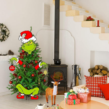 Christmas Decorations for Tree - Funny Christmas Tree Ornament Thief Stole Tree Topper Head Arms and Legs for Holiday Xmas Home Party Decorations